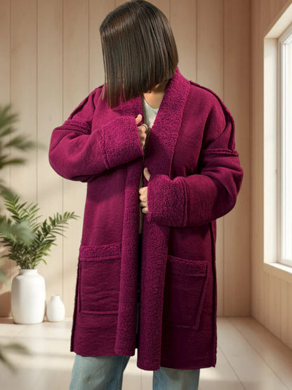 FREDERICO - VESTE CYCLAMEN OVERSIZE JUSQU'A LA TAILLE 52