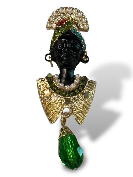 MAROUSSIA - BROCHE AVEC STRASS TENDANCE