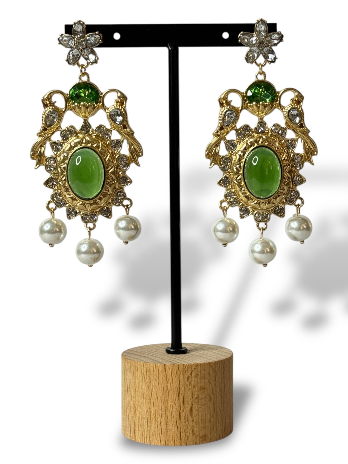 CHERBOURG - BOUCLES D'OREILLES TENDANCE AVEC STRASS