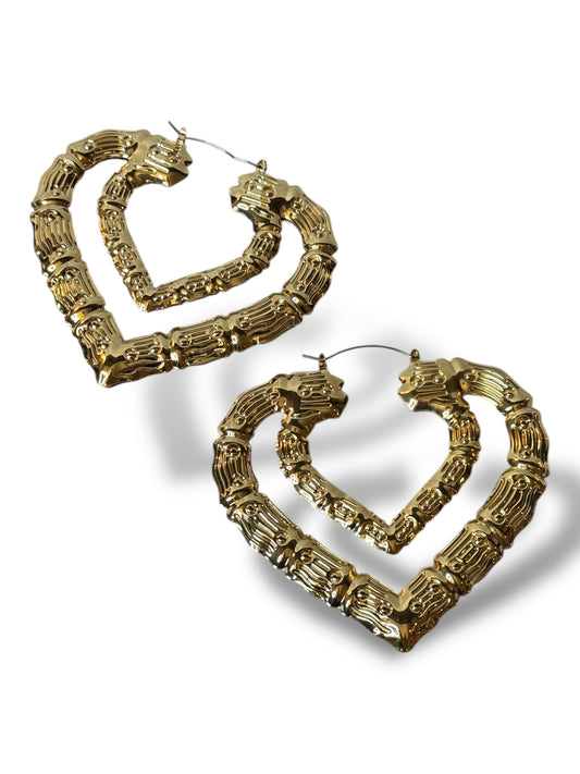 JENNY - GRANDES BOUCLES D'OREILLES COEUR