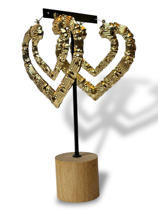 JENNY - GRANDES BOUCLES D'OREILLES COEUR