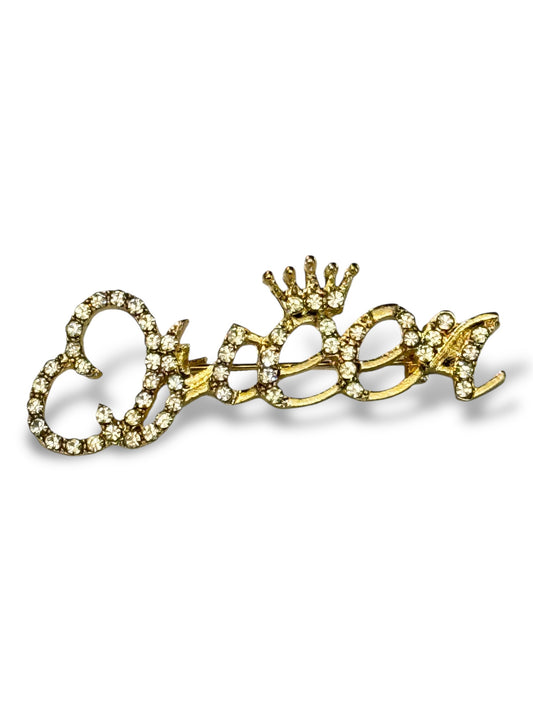 QUEEN - BROCHE AVEC STRASS TENDANCE