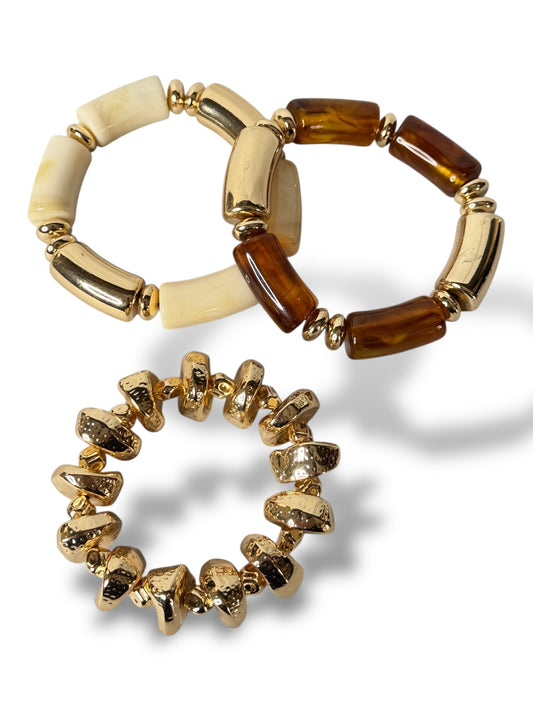 LOLY - LOT DE 3 BRACELETS TENDANCE