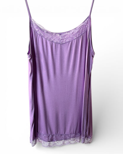 ZOE - TOP LILAS EN VISCOSE TAILLE 44/46 A 52/54