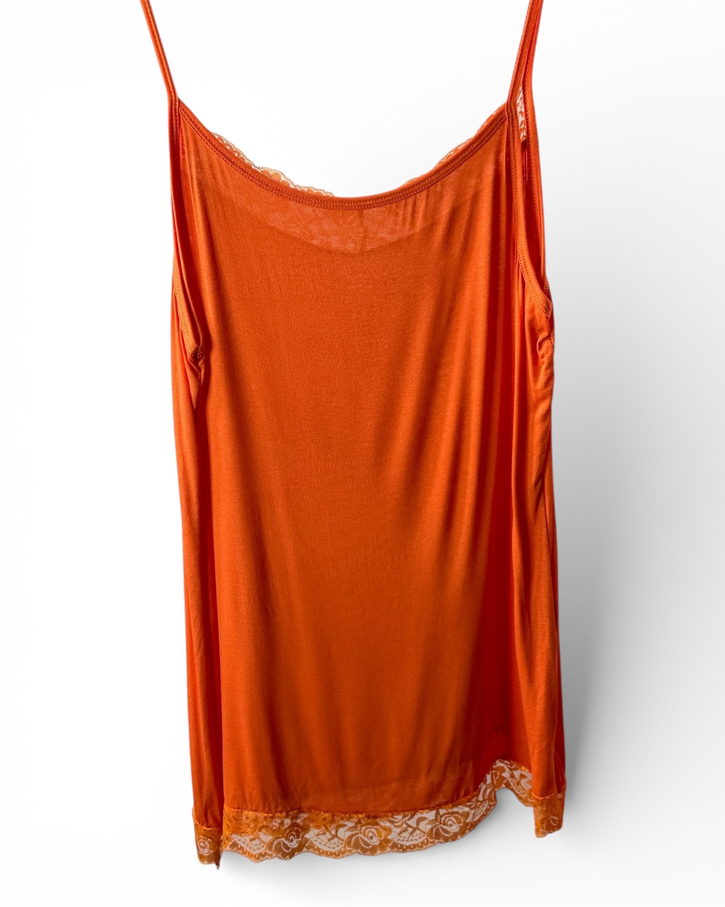 ZOE - TOP ORANGE EN VISCOSE TAILLE 44/46 A 52/54
