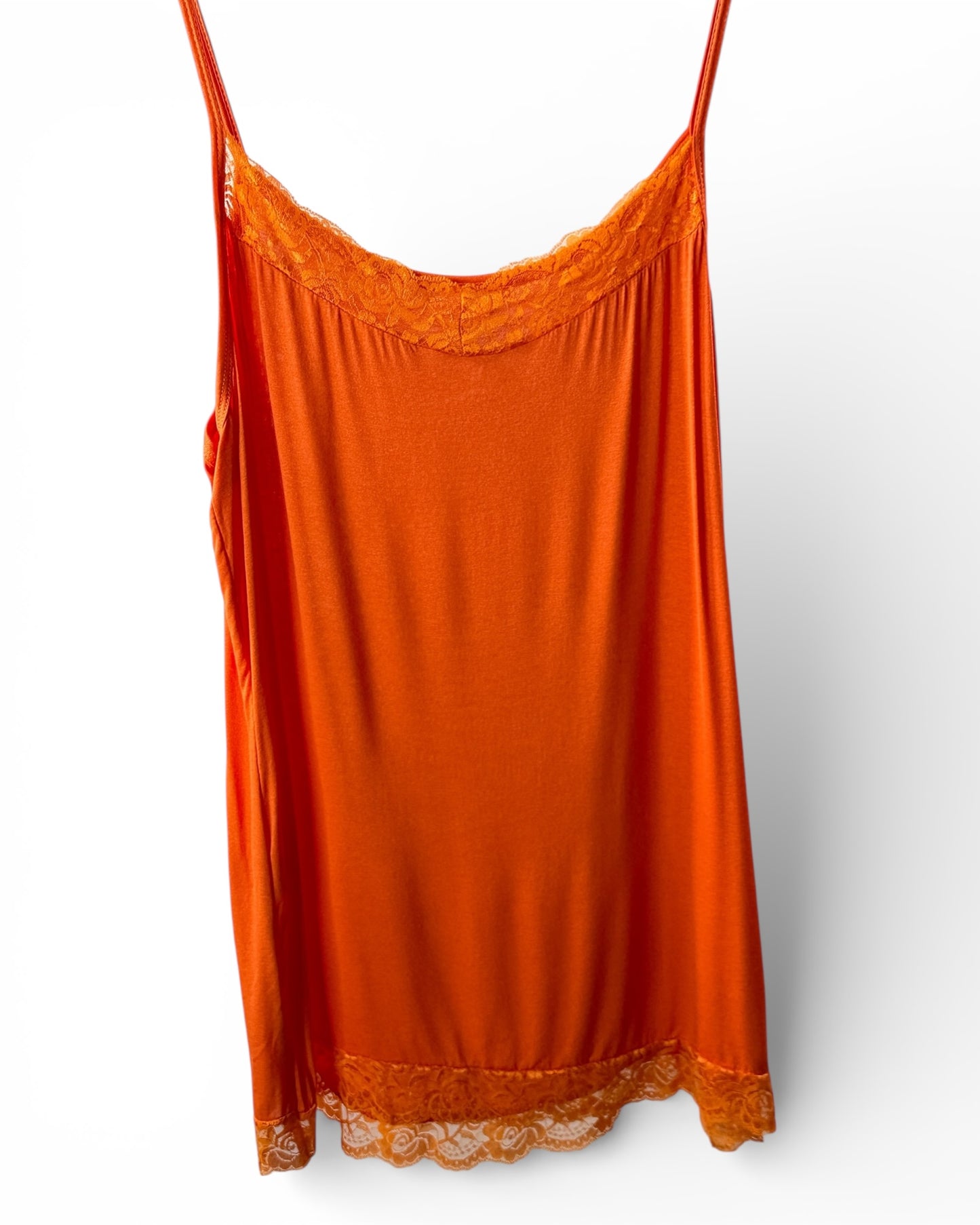 ZOE - TOP ORANGE EN VISCOSE TAILLE 44/46 A 52/54