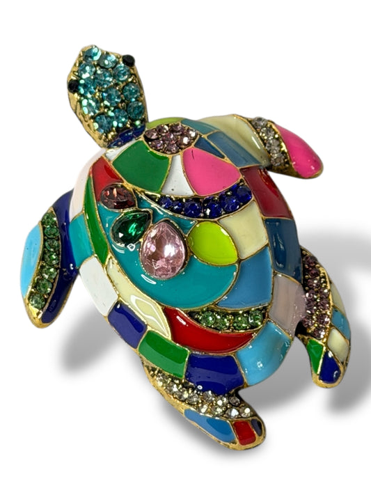 TORTUE - BROCHE AVEC STRASS