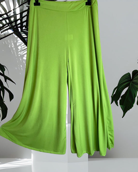 AGATHA - PANTALON PALAZZO ANIS TAILLE 46 A 54