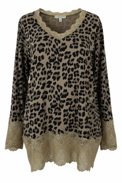 LOLA - TOP SOUS VÊTEMENT ROULEAU LEOPARD JUSQU'A LA TAILLE 54