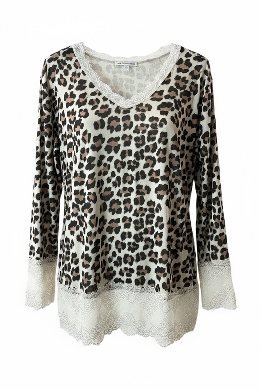 LOLA - TOP SOUS VÊTEMENT ROULEAU LEOPARD JUSQU'A LA TAILLE 54