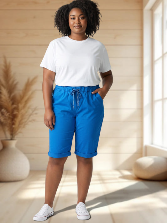 SACHA - BERMUDA BLEU IMPERIAL JUSQU'A LA TAILLE 50/52