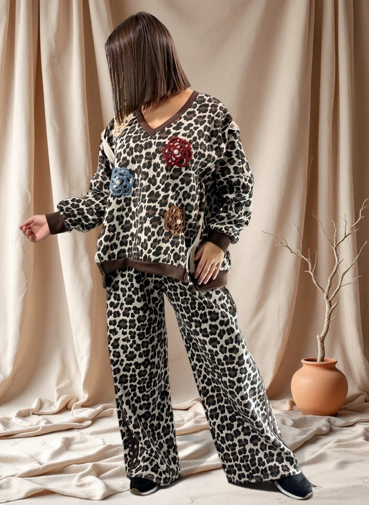 MIGUEL - PANTALON SPORTSWEAR LEOPARD TAILLE 46 A 52